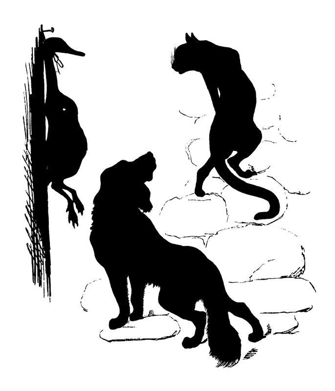Silhouet door Paul Konewka (litho) door Paul Konewka