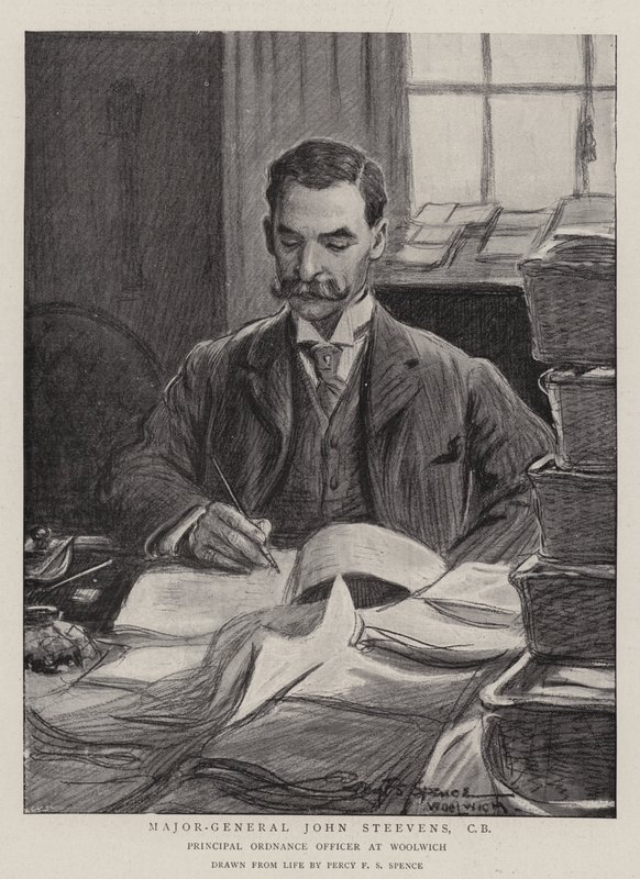 Generaal-majoor John Steevens, CB door Percy F.S. Spence