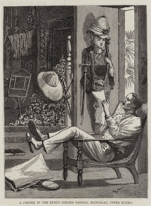 Een Hoek in de Gouden Pagode van de Koning, Mandalay, Boven-Birma door Percy Macquoid