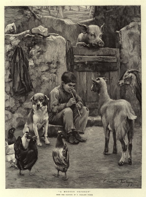 Een moderne Orpheus door Percy Harland Fisher