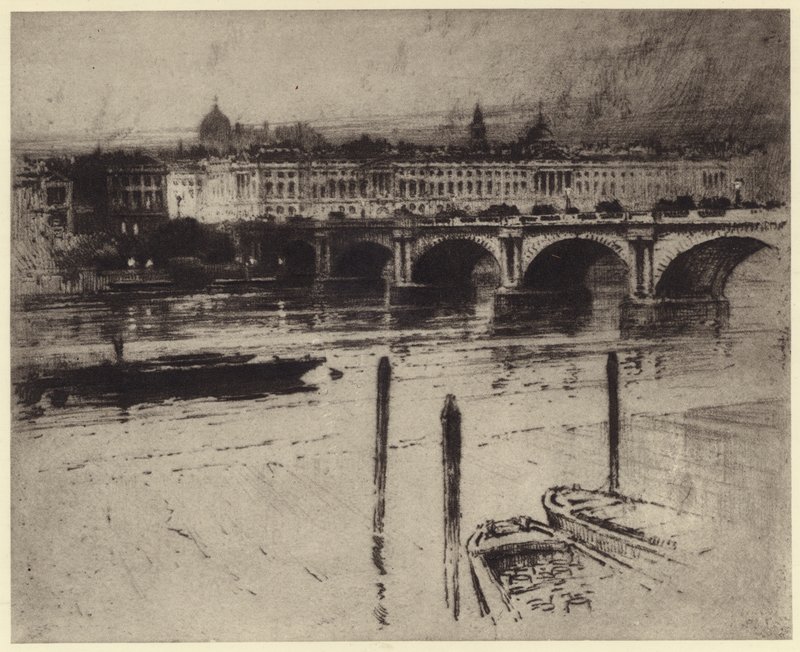 Waterloo Bridge door Percy Robertson