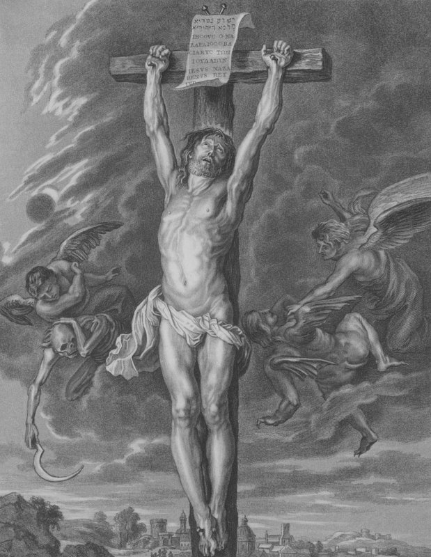 De Kruisiging, Matteüs 27, Vers 30-54 door Peter Paul after Rubens