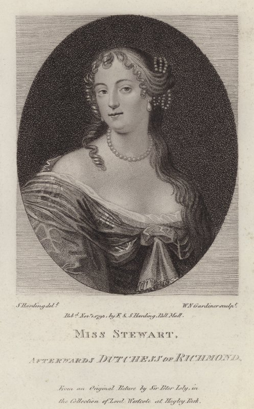 Frances Stewart, Hertogin van Richmond (gravure) door Peter (after) Lely