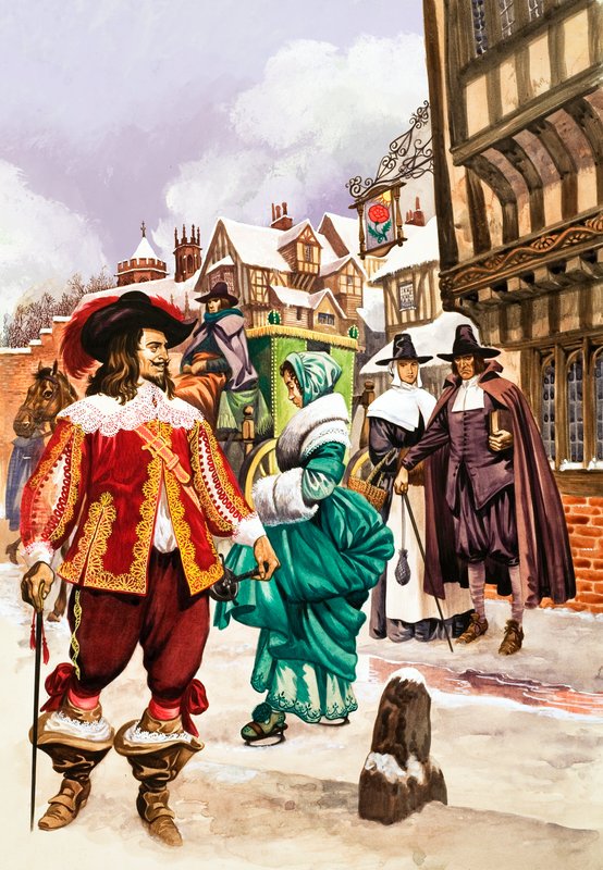 Cavalier in 17e eeuws Londen door Peter Jackson