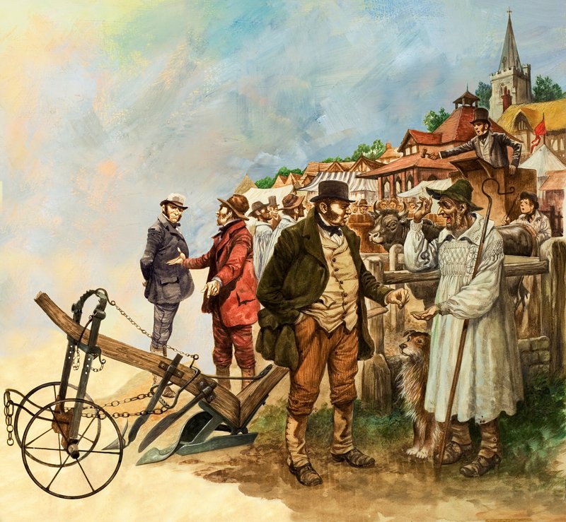 Boerenmarkt en veiling door Peter Jackson