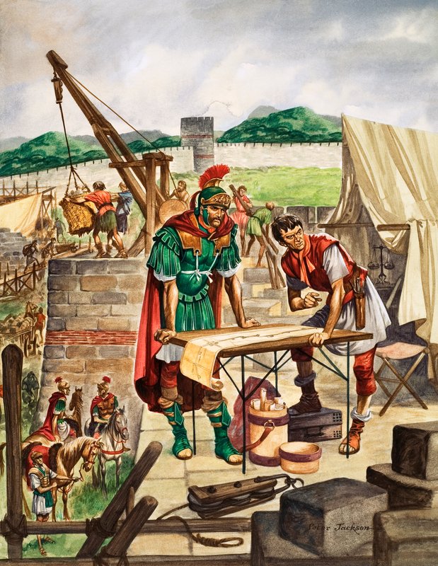 De Keizer Hadrianus controleert het werk door Peter Jackson
