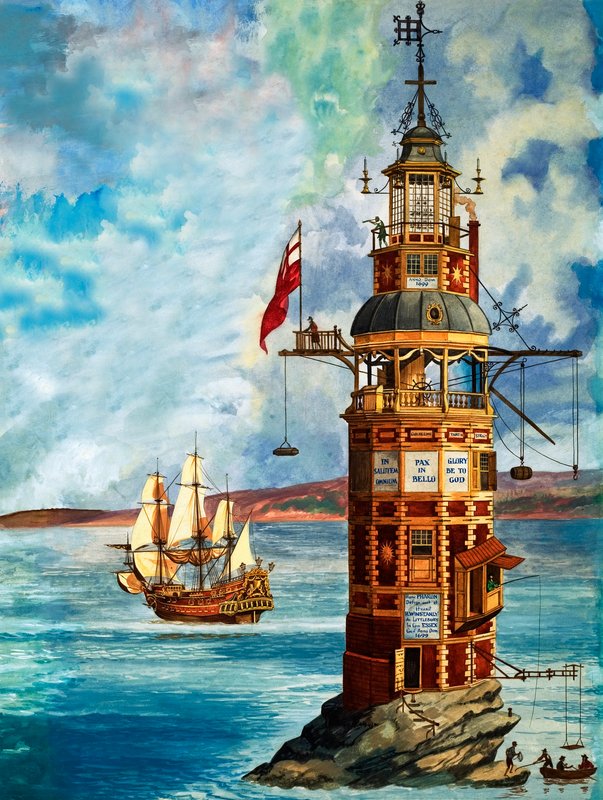 De Eerste Eddystone Vuurtoren door Peter Jackson