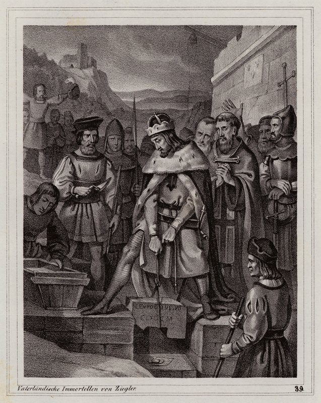 Stichting van de Abdij van Lilienfeld door Peter Johann Nepomuk Geiger