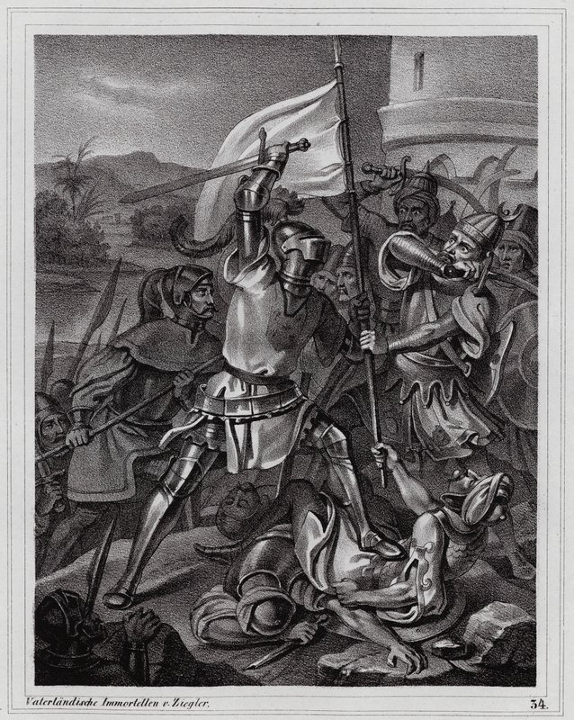 Belegering van Damietta door Peter Johann Nepomuk Geiger