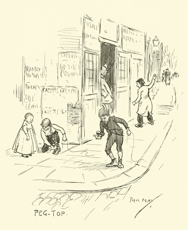 Illustratie voor Phil Mays Gutter-Snipes door Phil May
