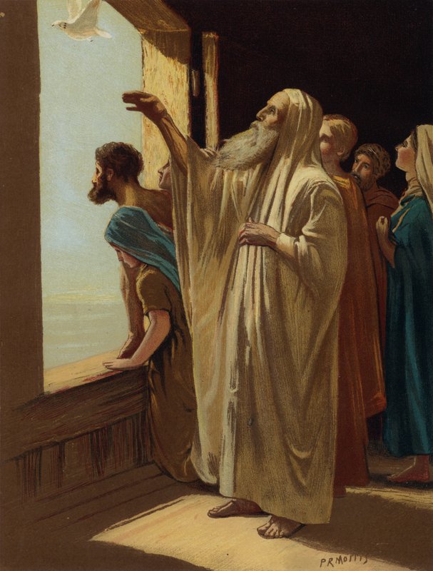 Noach stuurt de duif uit door Philip Richard after Morris