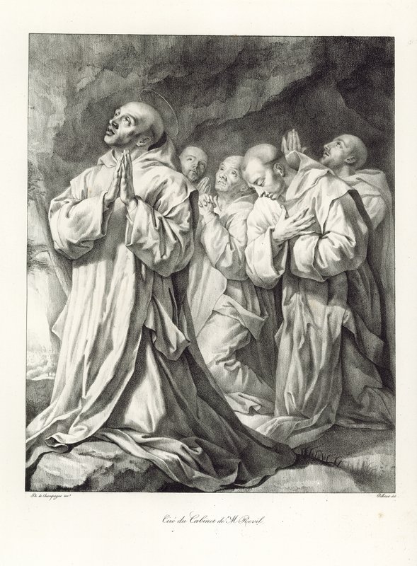 Detail (visioen van Sint Bruno) door Philippe de Champaigne