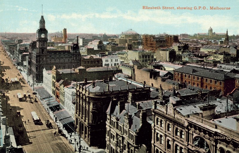 Elizabeth Street, met GPO, Melbourne door Photographer Australian