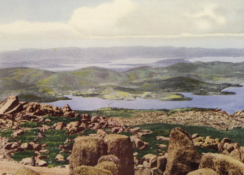 Tasmanië: Panorama vanaf Pinnacle door Photographer Australian