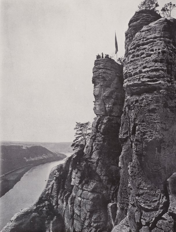 Basteifelsen (zwart-wit foto) door Photographer German