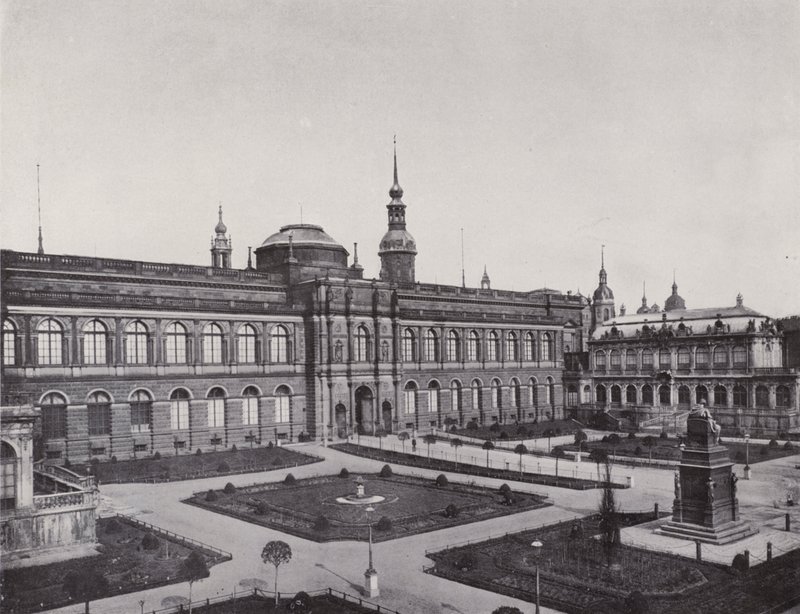 Koninklijke Schilderijgalerij, uitzicht vanaf de Zwinger door Photographer German