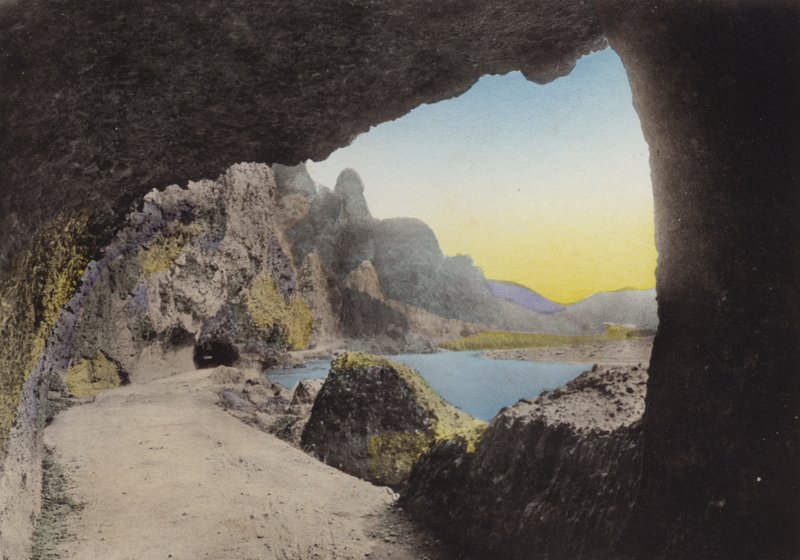 Japan, ca. 1912: Yabakei, Ohita-provincie door Photographer Japanese