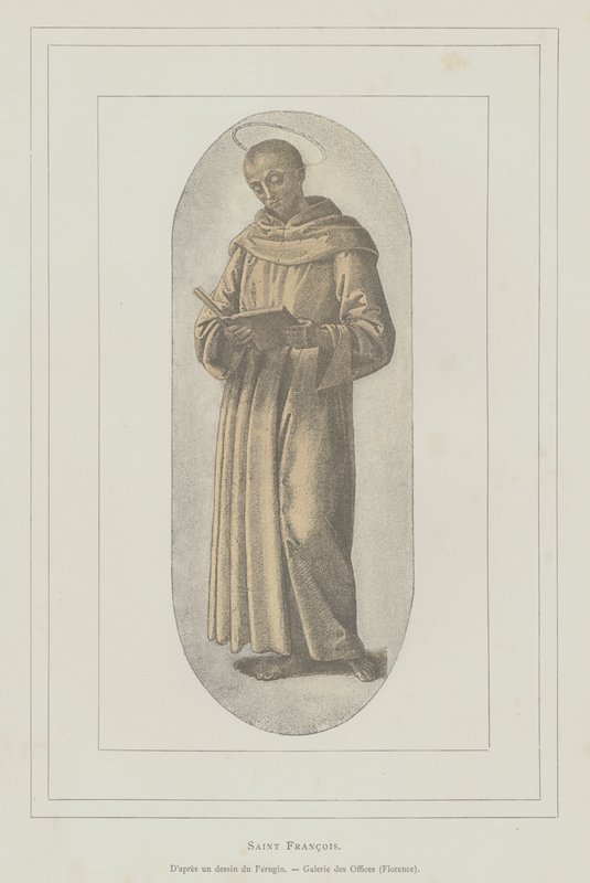 Sint Franciscus van Assisi door Pietro (after) Perugino