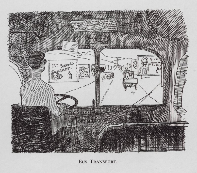 Busvervoer (litho) door Pont (1908 40)