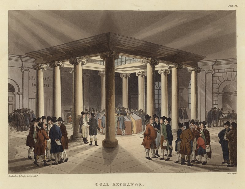 Kolenbeurs door Pugin and Rowlandson