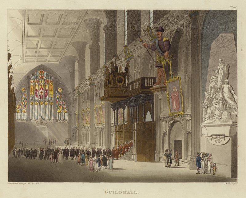 Gildehuis door Pugin and Rowlandson