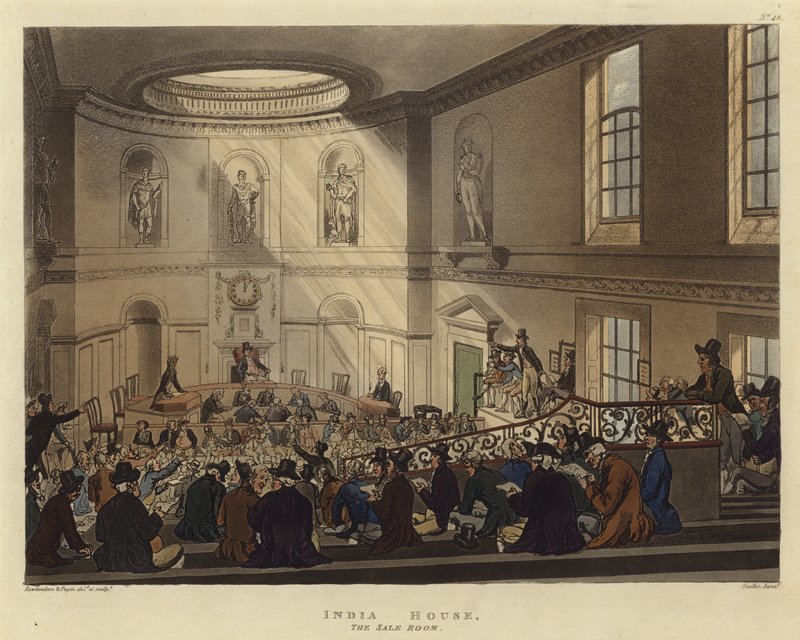 India House door Pugin and Rowlandson