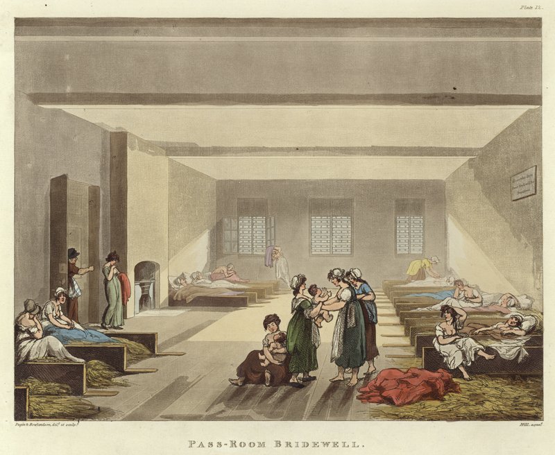 Passkamer Bridewell door Pugin and Rowlandson