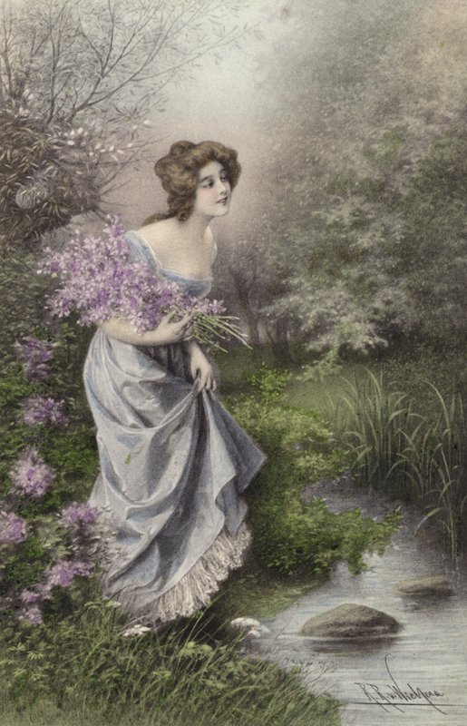 Meisje in lila door Raimund Ritter Von Brennerstein Wichera