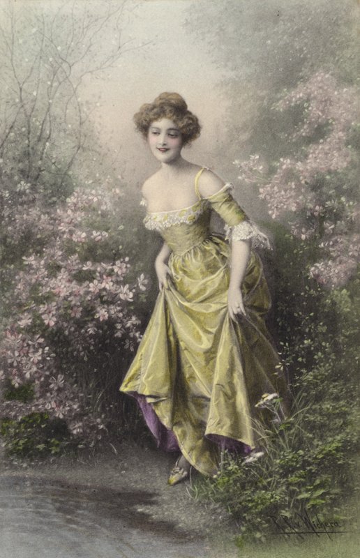 Meisje in geel door Raimund Ritter Von Brennerstein Wichera