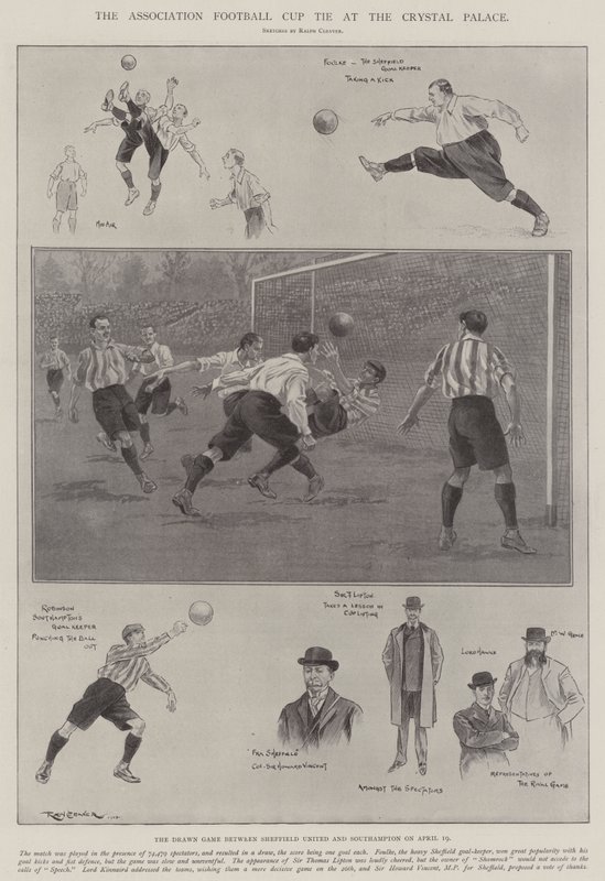 De Association Football Cup Tie in het Crystal Palace door Ralph Cleaver