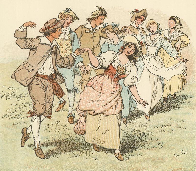 Kom meisjes en jongens door Randolph Caldecott