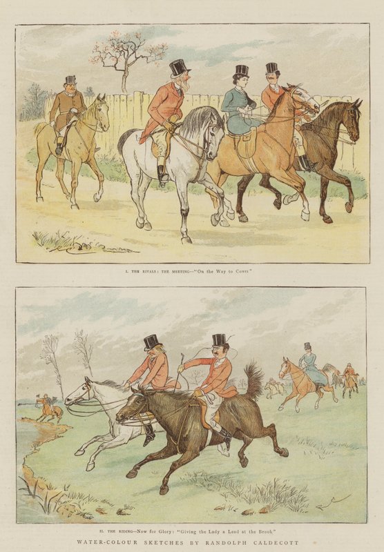 Aquarelschetsen door Randolph Caldecott
