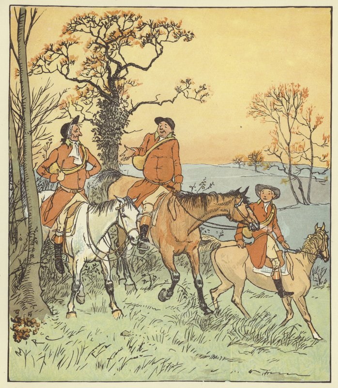 De Drie Vrolijke Jagers door Randolph Caldecott