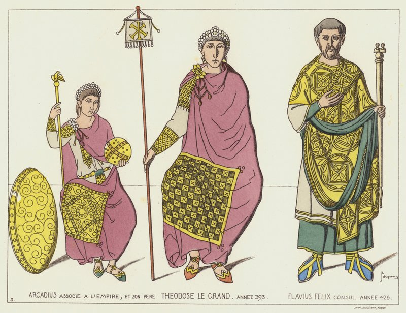 Arcadius en Theodosius door Raphael Jacquemin