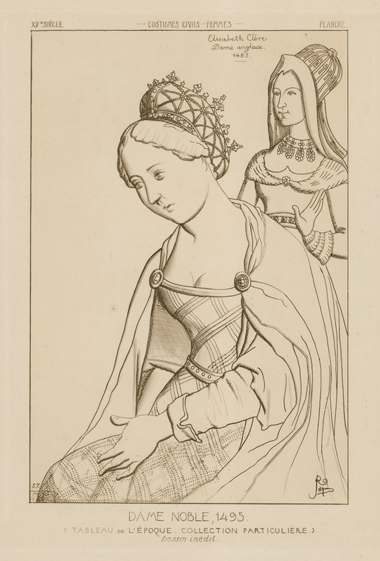 Elizabeth Clere, Engelse edelvrouw, 1495 door Raphael Jacquemin
