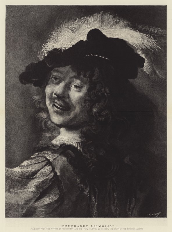 Rembrandt Lachend door Rembrandt van Rijn