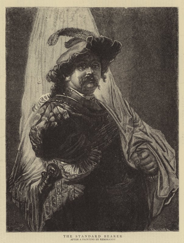 De Vaandeldrager door Rembrandt van Rijn