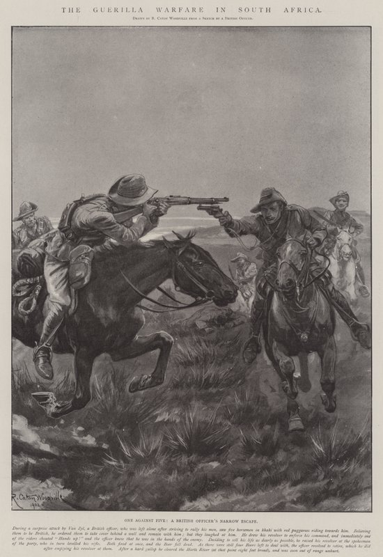 De Guerrillaoorlog in Zuid-Afrika door Richard Caton Woodville junior