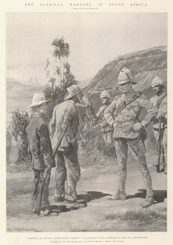 De guerrillaoorlog in Zuid-Afrika door Richard Caton Woodville junior