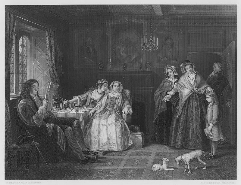Landelijke neven, uit het schilderij in de Vernon Gallery door Richard Redgrave