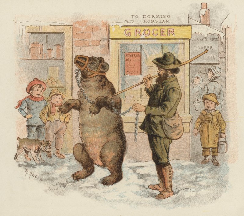 Optredende beer door Richard Andre