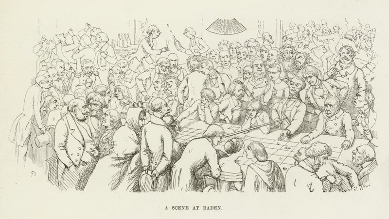 Een scène in Baden door Richard Doyle