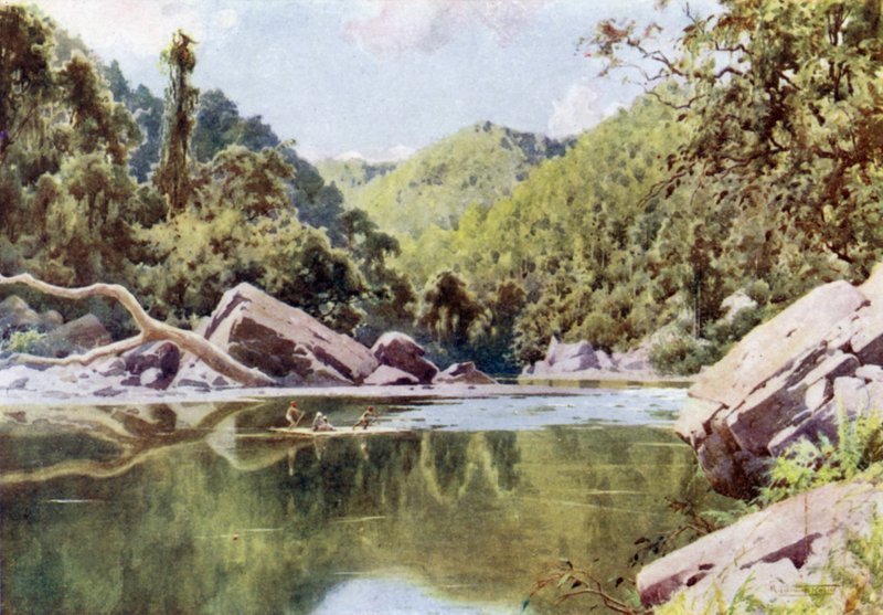 Vlotten op de Nan-tu Rivier door Robert George Talbot Kelly