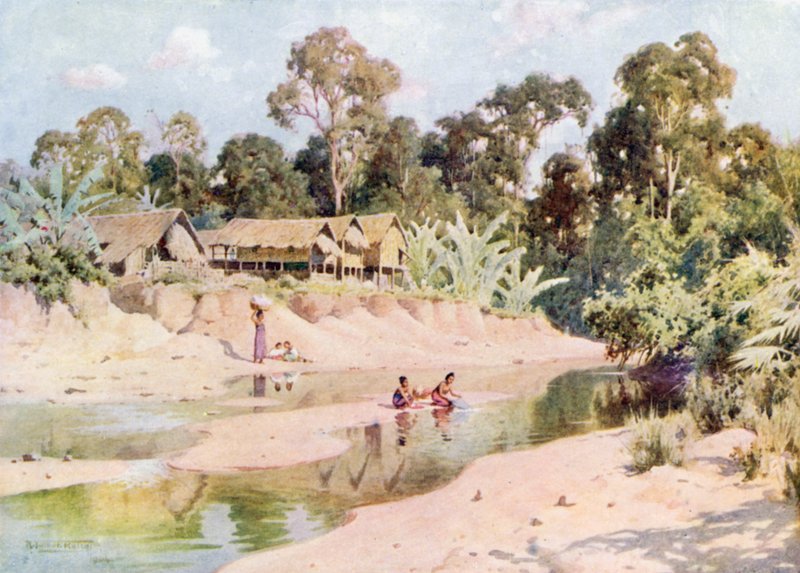 Het Dorp Min-byin door Robert George Talbot Kelly