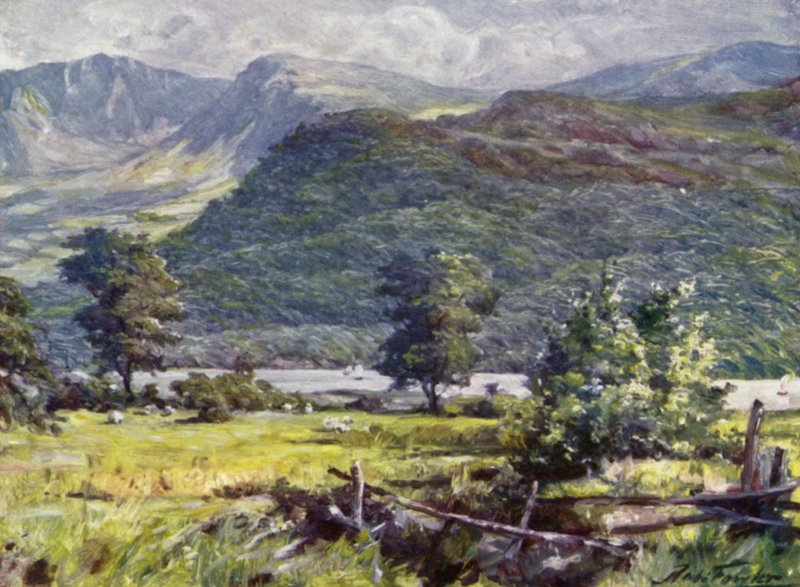 Uitzicht op Cader Idris door Robert (after) Fowler