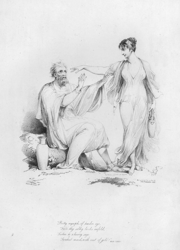 Anacreon, Ode LXXVII door Robert Kerr (after) Porter