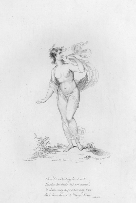 Anacreon, Ode XVI (gravure) door Robert Kerr (after) Porter