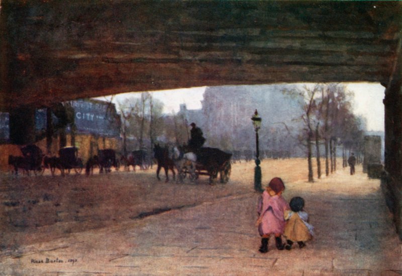 Onder de Hungerford-brug door Rose Maynard Barton