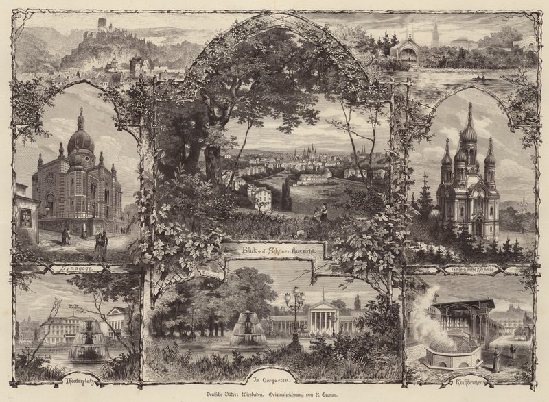 Scènes uit Wiesbaden, Duitsland door Rudolf (after) Cronau