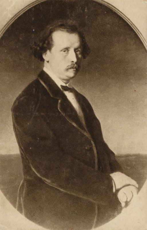 Portret van Anton Rubinstein door Russian School